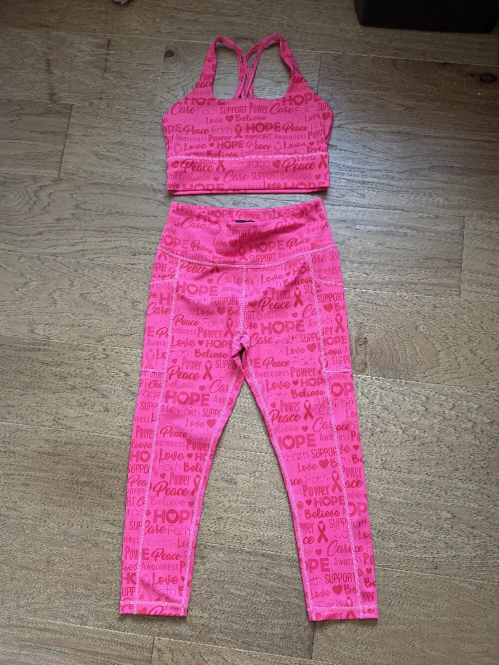 CVG Unstoppable Set (Breast Cancer Awareness), Sml Capri pants with matching Bra